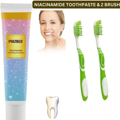 PHIZLLER Whitening Niacinamide Toothpaste for Daily Use with Niacinamide Touch Toothpaste(100 g, Pack of 3)