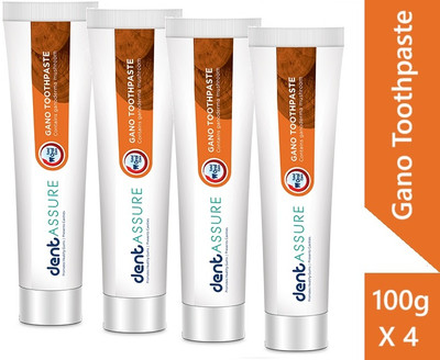 DENTASSURE Gano Toothpaste (helps in gaining fresh breath and in whitening teeth) Toothpaste(400 g, Pack of 4)