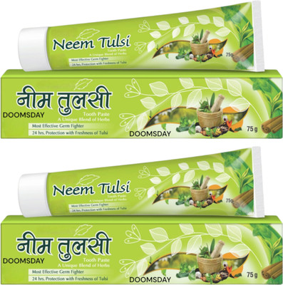 DOOMSDAY tulsi neem toothpaste a unique blend of herbs Toothpaste(150 g, Pack of 2)