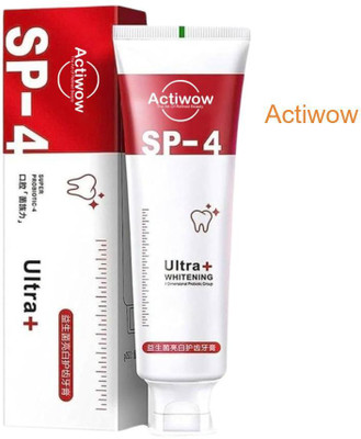 ACTIWOW SP-4 Charcoal Whitening Toothpaste with Mint & Healthy Gums Formula Toothpaste(40 g)