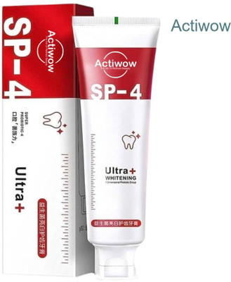 ACTIWOW SP4 Enamel Safe Whitening Bamboo Charcoal Toothpaste Toothpaste(40 g)