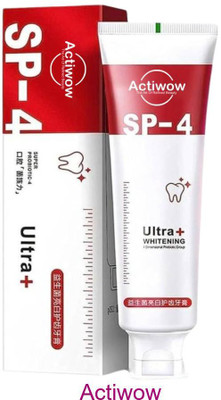 ACTIWOW SP-4 Whitening Charcoal Toothpaste with Mint & Herbal Extracts Toothpaste(40 g)