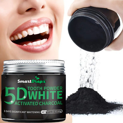smartdrops Charcoal Whitening Powder Removes Bad Breath Fights Germs |teeth Whitening|(60 g)