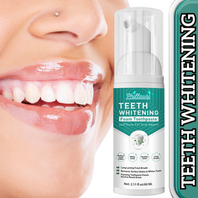 Phillauri Teeth Whitening Kit-BrightSmile & Stain Removal Form-Teeth Form Toothpaste(60 ml)
