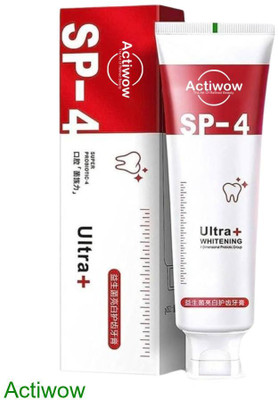 ACTIWOW SP4 Whitening Charcoal Toothpaste with Fresh Aloe Vera & Mint A01 Toothpaste(40 g)