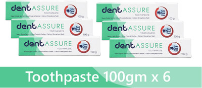 DENTASSURE Unique Formula with Dual Protection of Neem and Clove that Fights Germs Toothpaste(600 g, Pack of 6)