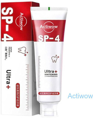 ACTIWOW SP4 Bamboo Charcoal Whitening Toothpaste with Calcium & Mint Toothpaste(40 g)