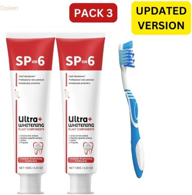 Oaken Sp 6 Ultra Toothpaste Sensitive Teeth Solution with Soft Brush Set Toothpaste(60 g, Pack of 3)