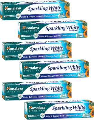 HIMALAYA Sparkling White Toothpaste 80G (Pack of 6) Toothpaste(80 g, Pack of 6)