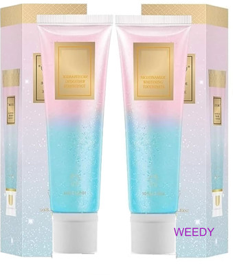 WEEDY Whitening Paste with Niacinamide Extract (Pack of 2) Toothpaste(200 g, Pack of 2)