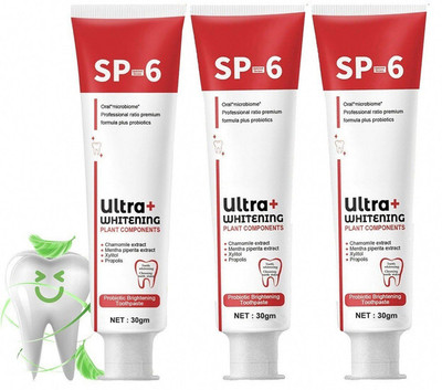 kHUDAt SP6: SP6: Brighten Your Smile Naturally Toothpaste(30 ml, Pack of 3)