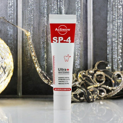 ACTIWOW SP-4 Charcoal Whitening Toothpaste with Aloe Vera for Enamel Protection Toothpaste(40 g)