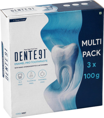 DENTE91 Sensitivity Relief, Repairs Cavities,Free from SLS & Fluoride Toothpaste(300 g, Pack of 3)