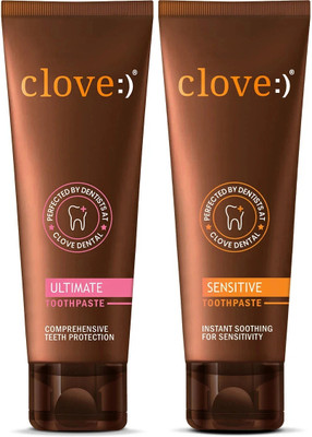Clove Sensitivity Relief Toothpaste & Ultimate Anti cavity Toothpaste(100 g, Pack of 2)