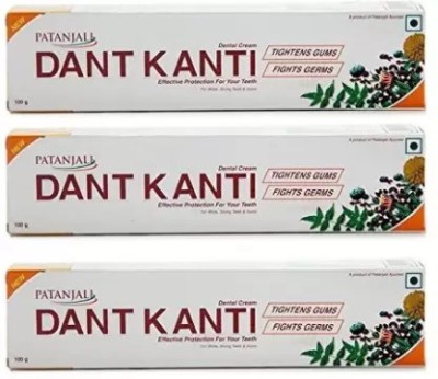 PATANJALI Dant kanti 100GM Toothpaste(300 g, Pack of 3)