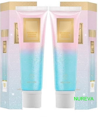 nureva Niacinamide Toothpaste 2-Pack for Teeth Whitening & Skin Protection Toothpaste(200 g, Pack of 2)