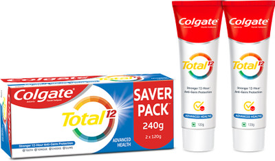 Colgate Total Advanced Health Antibacterial, Whole Mouth (Combo Pack) Toothpaste(240 g)