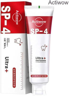 ACTIWOW SP-4 Charcoal Whitening Toothpaste with Fresh Mint & Calcium Toothpaste(40 g)