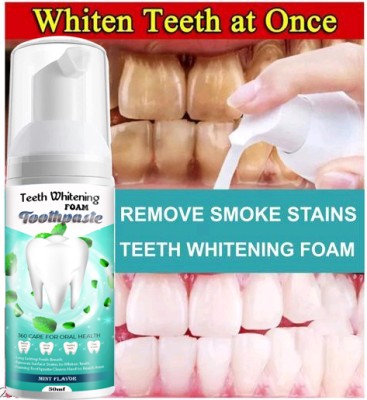 BELLIXIR Teeth Whitening Foam to Ultra-fine Deeply Clean Gums Intensive Stain Removal Toothpaste(50 ml)