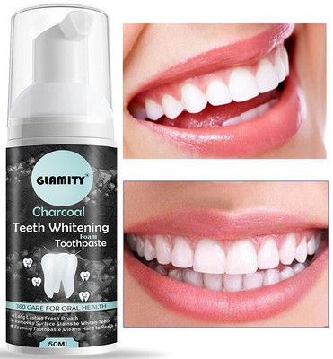 GLAMITY Teeth Whitening Mousse Foam Cleaning Germs Freshen Breath Pack of 1(50 ml)