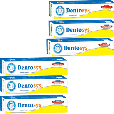 NG MART DENTOSYS WHITENING TEETH TOOTHPASTE FOR SHINE & STRONG TEETH PACK OF 100g x 6 Toothpaste(600 g, Pack of 6)