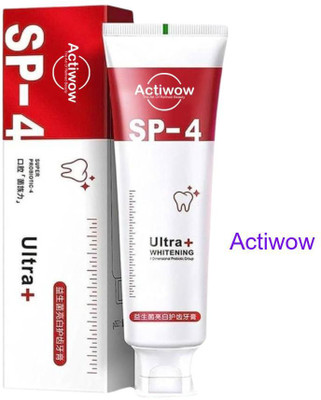 ACTIWOW SP4 Whitening Charcoal Toothpaste with Coconut Extract & Natural Freshness Toothpaste(40 g)