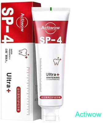ACTIWOW SP-4 Whitening Charcoal Toothpaste with Mint & Calcium Formula Toothpaste(40 g)