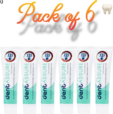 Rastic Assure Dent Neem Toothpaste Pack of 6. -Lid-179 Toothpaste(600 g, Pack of 6)