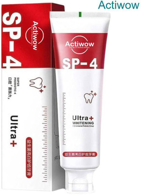 ACTIWOW SP4 Pro-Active Whitening with Bamboo Charcoal & Fluoride Protection Toothpaste(40 g)