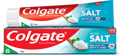 Colgate Active Salt Toothpaste with Salt and Mint, Daily Germ Protection (Combo Pack) Toothpaste(200 g)