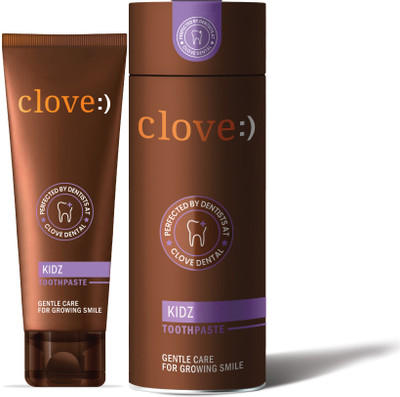 Clove Kidz SLS Free for 3+ Years, Strawberry Flavour, Anticavity, Color changing Toothpaste(100 g)