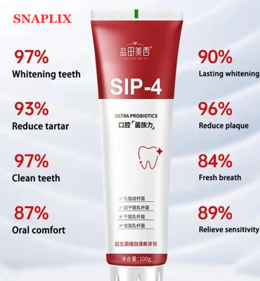 Snaplix Sp4 Ultra Whitening – Gentle Yet Effective, For Brighter Smiles Every Day Toothpaste(30 g)