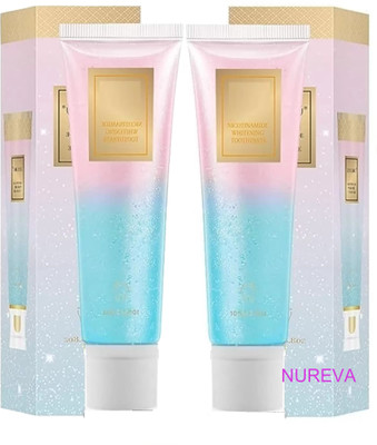 nureva Niacinamide Toothpaste Pack of 2 for Whitening & Gum Health Toothpaste(200 g, Pack of 2)