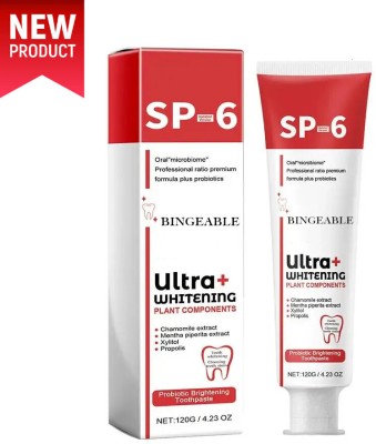 Bingeable SP6 Ultra White Toothpaste Advanced Stain Removal, 30g Toothpaste(30 g)