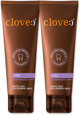Clove Kidz SLS Free for 3+ Years, Strawberry Flavour, Anticavity, Color changing Toothpaste(100 g, Pack of 2)