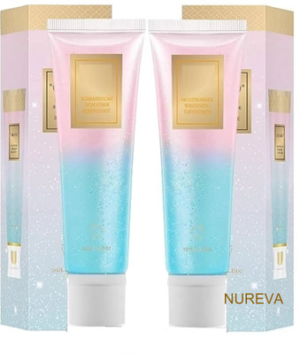 nureva Niacinamide Toothpaste Pack of 2 for Teeth Care & Skin Brightening Toothpaste(200 g, Pack of 2)