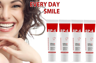 house of common Ultra + Visible White, Teeth Whitening Starts in 3 Days Toothpaste 30g Pack of 4 Toothpaste(120 g, Pack of 4)