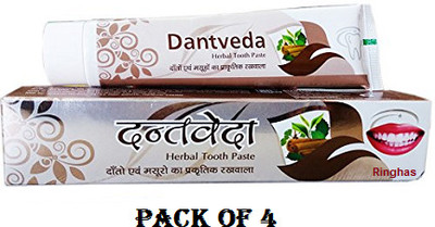 RINGHAS DANTVEDA TOOTHPASTE PACK OF 4 Toothpaste(300 g, Pack of 4)
