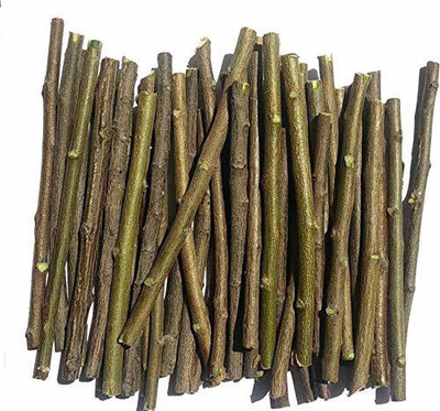 MOSSMOOR Natural Organic Neem Datun Nim Tree Twigs Chew Sticks for Brushing Teeth Medium Toothbrush(Pack of 10)