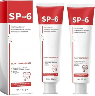 NewClick SP 6 Ultra Whitening & Brightening Toothpaste | Deep Cleaning Care Toothpaste(60 g, Pack of 2)