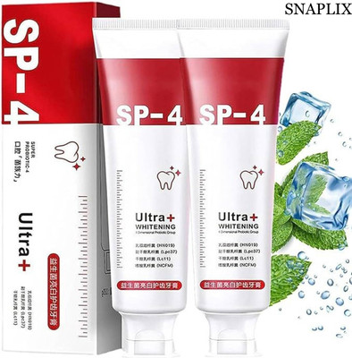 Snaplix SP-4 Whitening Burst Toothpaste with Lemon Spark – pack of 2 Toothpaste(100 g, Pack of 2)