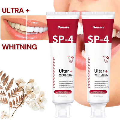 Sonavi Stain Removing Probiotic Whitening Toothpaste-SP 4 Toothpaste Whitening Toothpaste(120 g, Pack of 2)