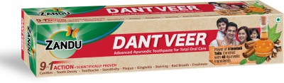 Zandu Dantveer, India's 1st toothpaste with Irimedadi oil, Fights 9 dental problems Toothpaste(200 g)