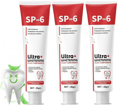 kHUDAt SP6: Your Daily Whitening Routine Toothpaste(30 g, Pack of 3)