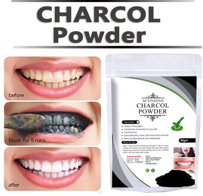 Ayurgen Herbals Activated Charcoal Powder Remove Yellowness Sensitivity Bed Breath Remover(50 g)