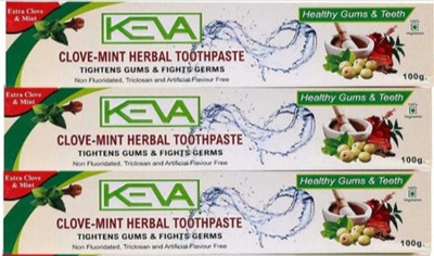 KEVA Cavity Protection Toothpaste No Added Fluoride Parabens Toothpaste(3, Pack of 3)