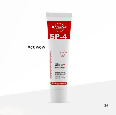 ACTIWOW SP4 Charcoal Sparkle for Instant Shine Toothpaste(50 g)