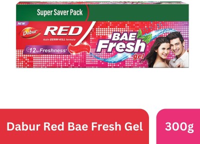 Dabur Red Bae Fresh Gel | Fights Bad Breath, Cavity Germs and Plaque | 12hr Freshness Toothpaste(300 g, Pack of 2)