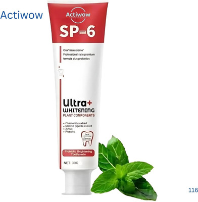 ACTIWOW SP6 Ultra Whitening Toothpaste for Sensitive Teeth & Whiter Smile Toothpaste(40 g)