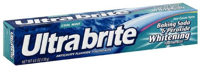 Ultrabrite Baking Soda & Peroxide Whitening Anticavity Fluoride Toothpaste, Cool Mint Toothpaste(170 g)